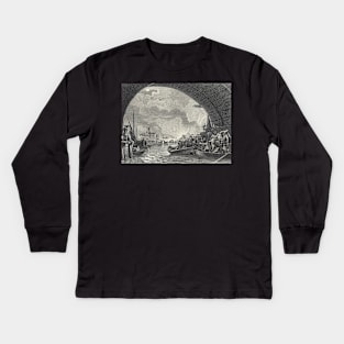 Escaping The Great Fire of London 1666 Kids Long Sleeve T-Shirt